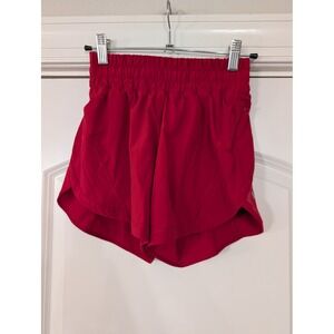 Lululemon Hotty Hot Short Women's 2 red Running Shorts Athletic Training